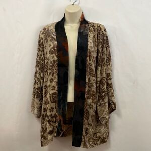 CITRON SANTA MONICA COLLECTION SILK BLEND BUTTERFLY‎ KIMONO SIZE S